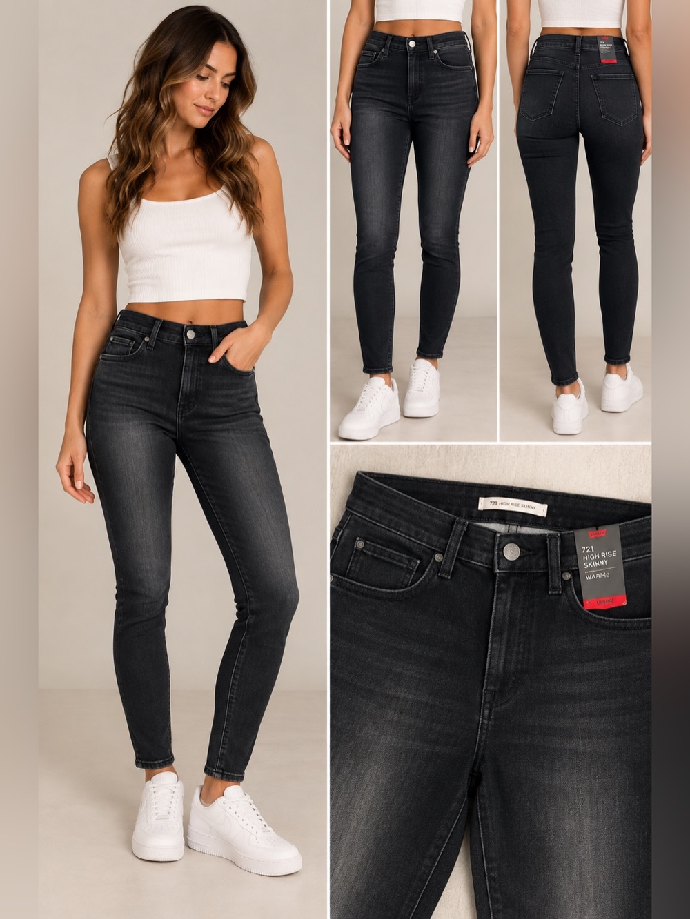 Levi’s Premium 721 High Rise Skinny WARM Jeans 26x30 NWT $98